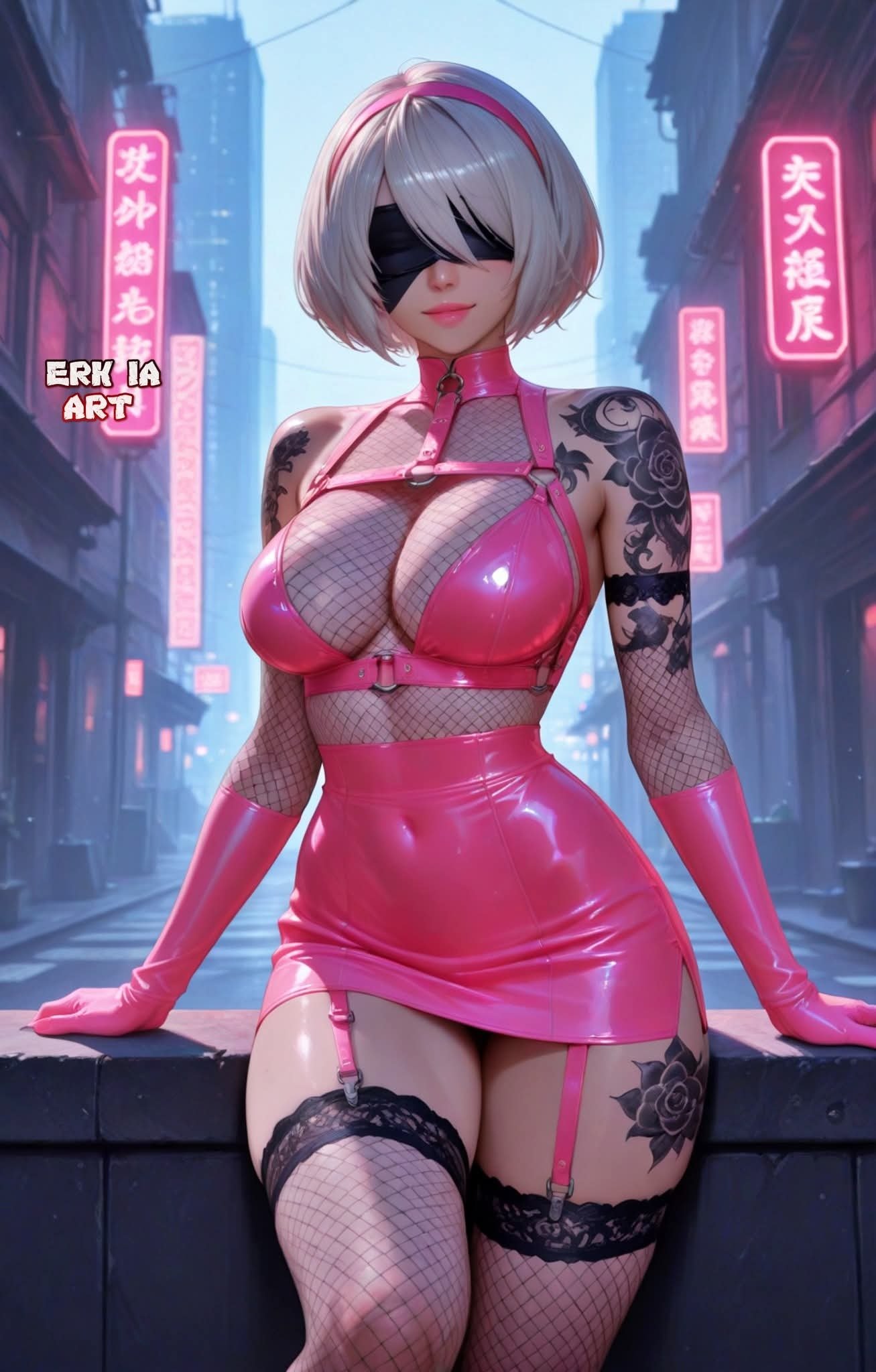 waifu latex croptop manga anime dessinsanimes ia ai