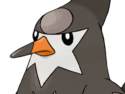 moupe vlt etourvol staravia mukubird pokemon pkm jeu anime type normal vol 4g sinnoh etourneau