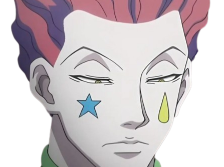 hisoka hunter x isaac cheveux rouge clown inquietant carte bloop