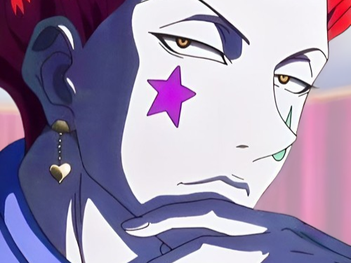 hisoka hunter x isaac cheveux rouge clown inquietant carte bloop