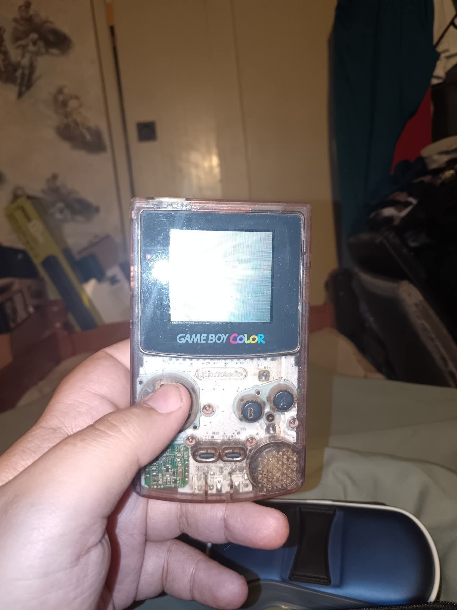 portable console nintendo pokemon mario zelda stylet gameboy color violet transparent 90 couleur cablelink