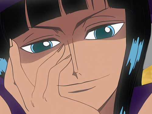 nico robin one piece ninon cheveux noirs fouineuse mysterieuse bloop