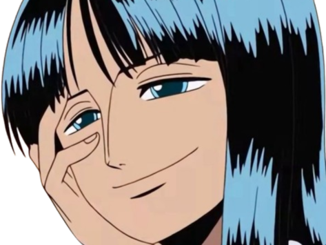 nico robin one piece ninon cheveux noirs fouineuse mysterieuse bloop