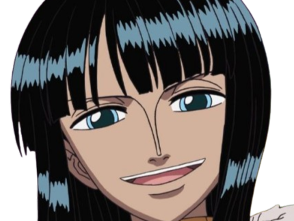 nico robin one piece ninon cheveux noirs fouineuse mysterieuse bloop