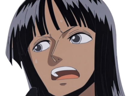 nico robin one piece ninon cheveux noirs fouineuse mysterieuse bloop
