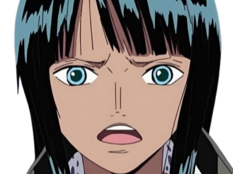 nico robin one piece ninon cheveux noirs fouineuse mysterieuse bloop
