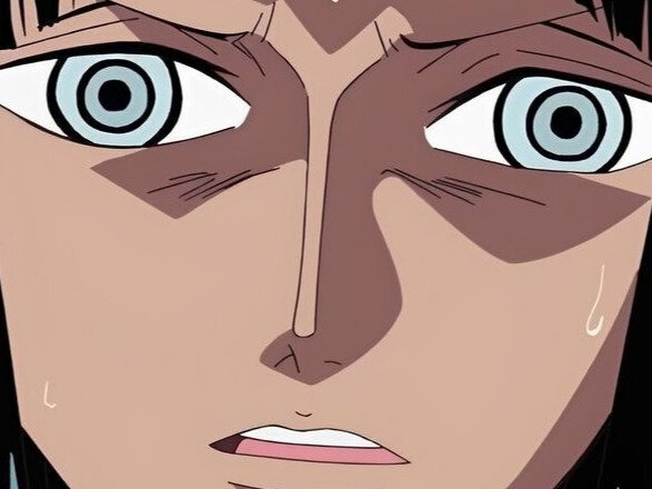 nico robin one piece ninon cheveux noirs fouineuse mysterieuse bloop