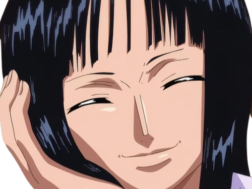 nico robin one piece ninon cheveux noirs fouineuse mysterieuse bloop
