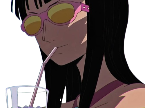 nico robin one piece ninon cheveux noirs fouineuse mysterieuse bloop lunettes