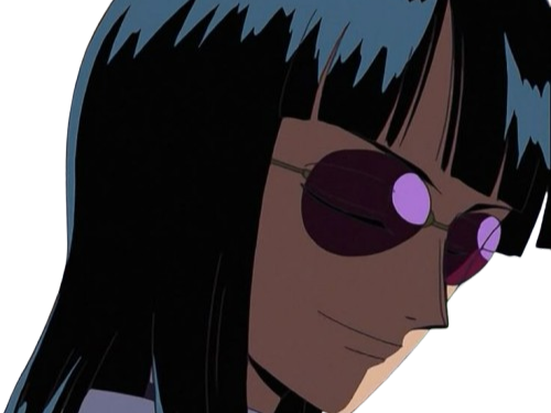 nico robin one piece ninon cheveux noirs fouineuse mysterieuse bloop lunettes