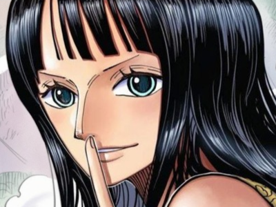 nico robin one piece ninon cheveux noirs fouineuse mysterieuse bloop