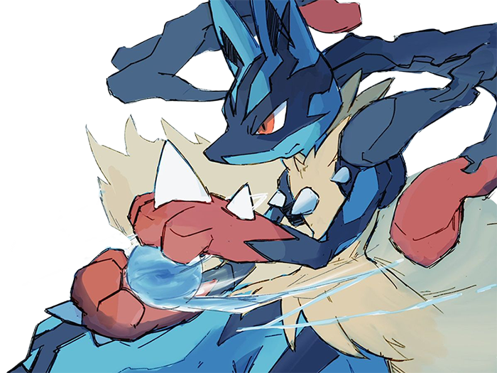 mega lucario pokemon pkm jeu anime type combat acier 4g sinnoh aura emanation