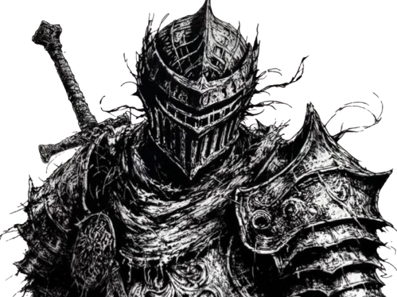 chevalier knight dessin medieval medievale moyen-age dark souls fantasy sans-eclat elden ring morteflamme armure knifos