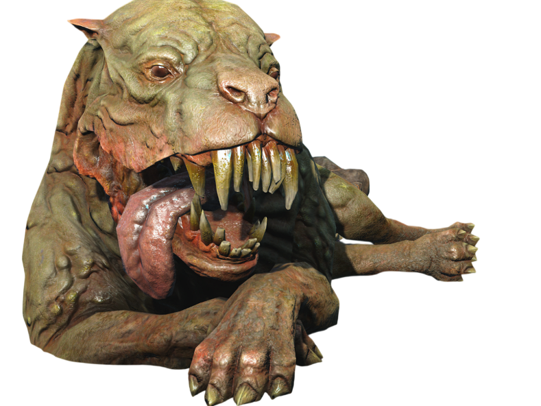 fallout mutant super chien molosse