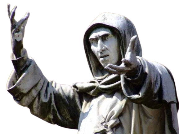 savonarole sermon statue enerve pretre serieux prophete florence italien