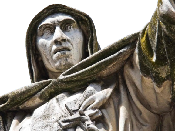 savonarole sermon statue enerve pretre serieux prophete florence italien