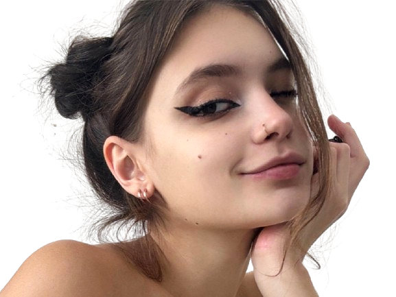 trixie smash modele photo charme sourire maline coquine regard piercing pose