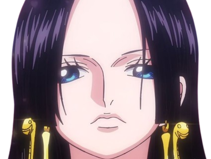 boa hancock one piece waifu cheveux noirs boucles oreille serpent bloop