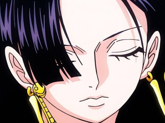 boa hancock one piece waifu cheveux noirs boucles oreille serpent bloop