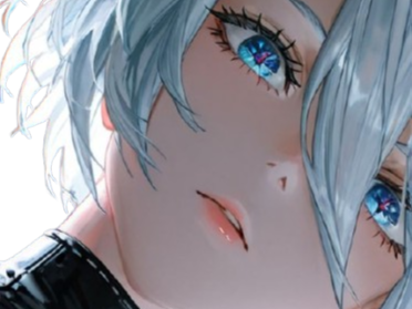 2b nier automata cheveux blancs yeux bleux opale bloop