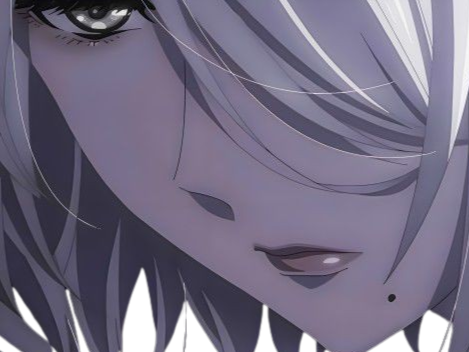 2b nier automata cheveux blancs yeux bleux opale bloop