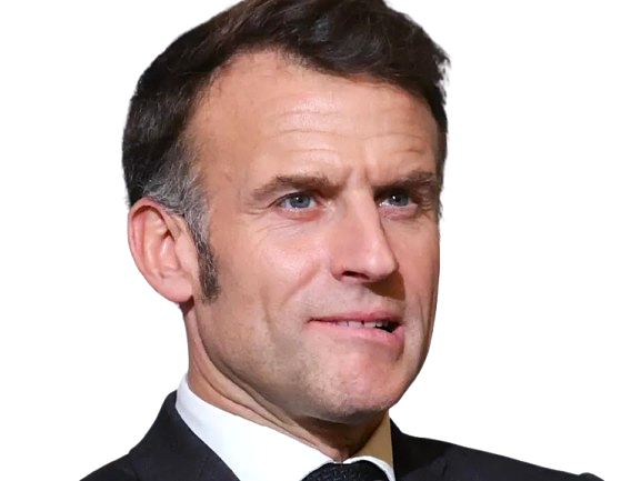 emmanuel macron president republique france regard costume grimace
