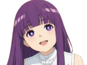 fern frieren cheveux violets yeux bloop