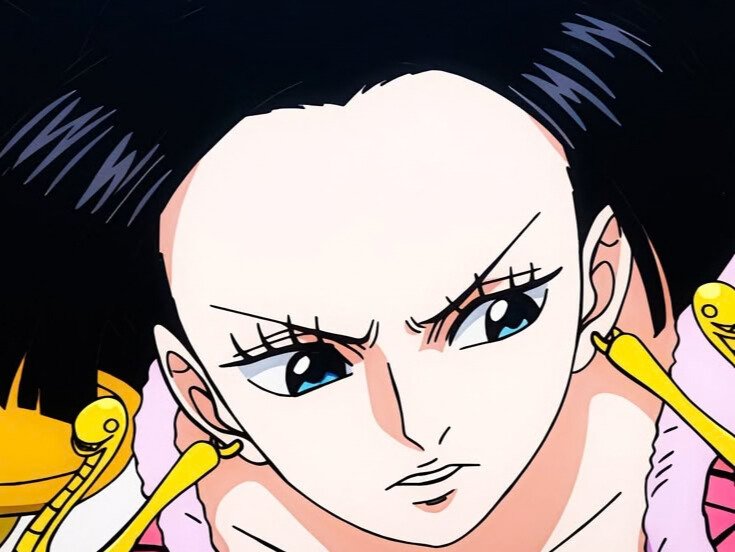 boa hancock one piece cheveux noirs boucles oreille serpent bloop