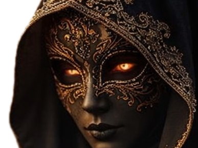 masque carnaval mystere noir venitien italie capuche