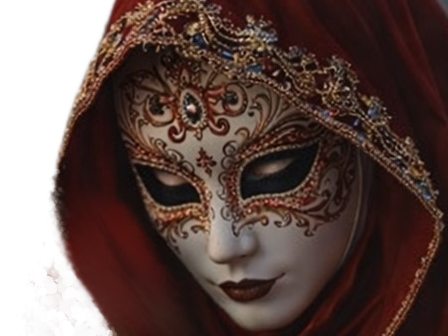 masque carnaval mystere venitien italie capuche rouge