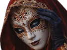 masque-carnaval-mystere-venitien-italie-capuche-rouge