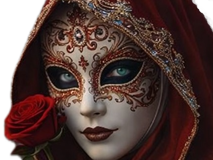 masque carnaval mystere venitien italie capuche rouge