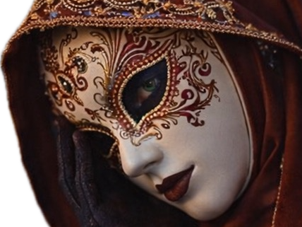 masque carnaval mystere venitien italie capuche rouge