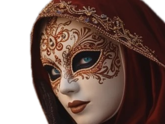 masque carnaval mystere venitien italie capuche rouge