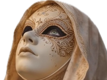 masque carnaval mystere venitien italie capuche beige