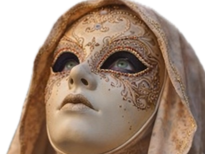 masque carnaval mystere venitien italie capuche beige