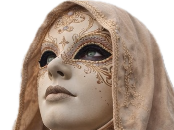 masque carnaval mystere venitien italie capuche beige