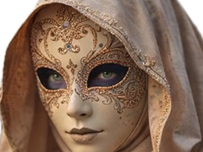 masque carnaval mystere venitien italie capuche beige