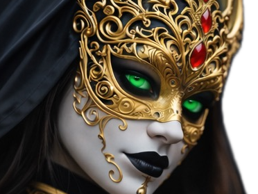 masque mystere venitien italie vert or carnaval