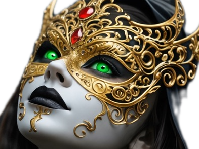 masque mystere venitien italie vert or carnaval