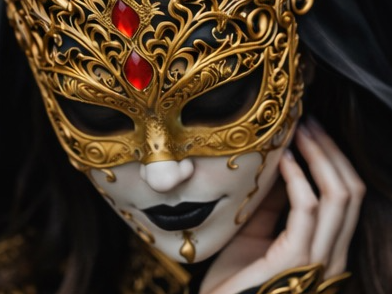 masque mystere venitien italie vert or carnaval