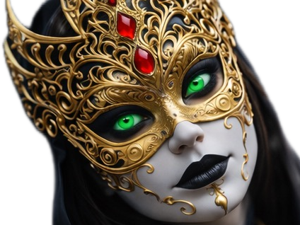 masque mystere venitien italie vert or carnaval