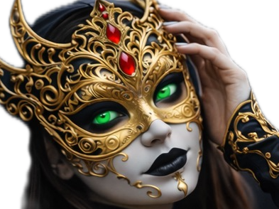 masque mystere venitien italie vert or carnaval