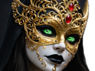 masque-mystere-venitien-italie-vert-or-carnaval
