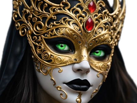 masque mystere venitien italie vert or carnaval