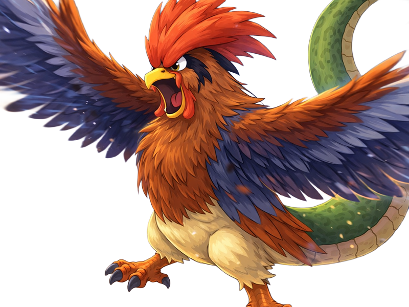roucarnage pidgeot pigeot delta fakemon pokemon pkm insurgence type tenebres dragon kalos-du-sud kalos cockatrice vlt