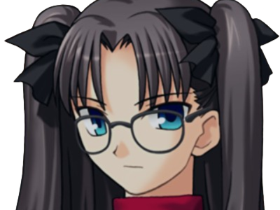 rin tohsaka fate stay night kj kikoojap visual novel lunettes glasses nerd waifu intello fayot