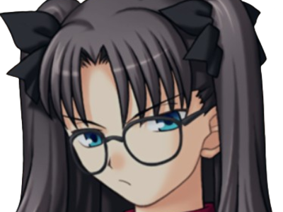 rin tohsaka fate stay night kj kikoojap visual novel lunettes glasses nerd waifu intello fayot