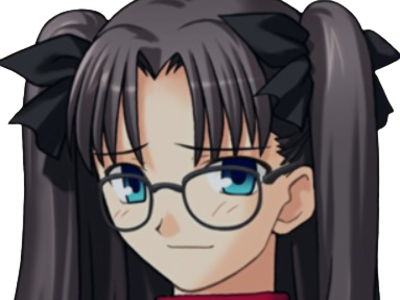 rin tohsaka fate stay night kj kikoojap visual novel lunettes glasses nerd waifu intello fayot