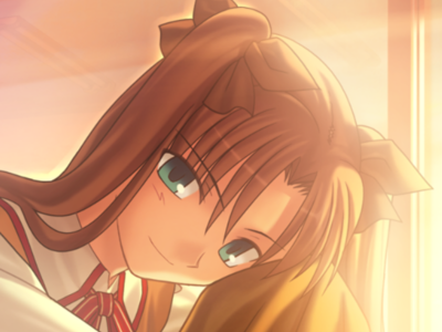 rin tohsaka fate stay night kj kikoojap visual novel cute waifu kawaii sunset nostalgia love